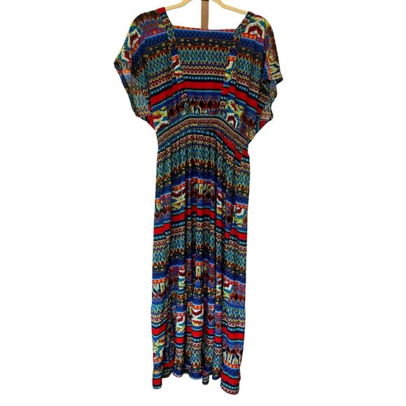 Tantrums Navajo Full Color Super Stretch Maxi Dress-Size PL - Picture 2 of 9